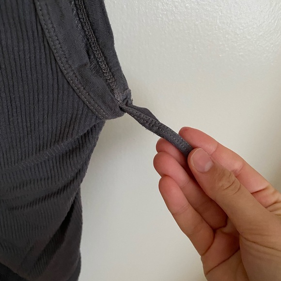 Enza costa dark gray ribbed tank top - Picture 5 of 7